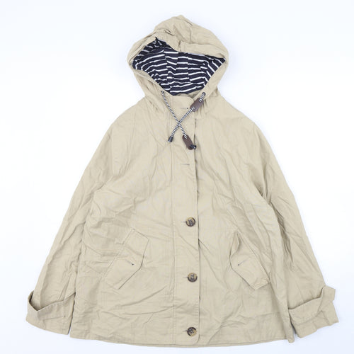 F&F Womens Beige   Overcoat Coat Size 14  Zip
