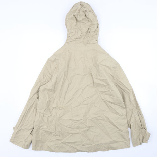 F&F Womens Beige   Overcoat Coat Size 14  Zip