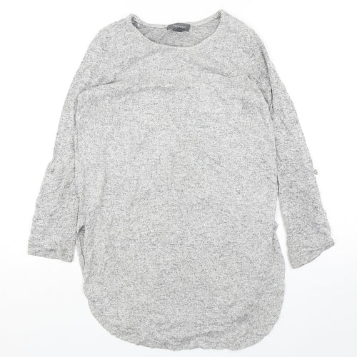 Primark Womens Grey Round Neck  Viscose Pullover Jumper Size 6