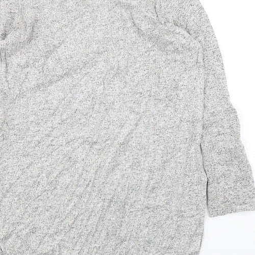 Primark Womens Grey Round Neck  Viscose Pullover Jumper Size 6