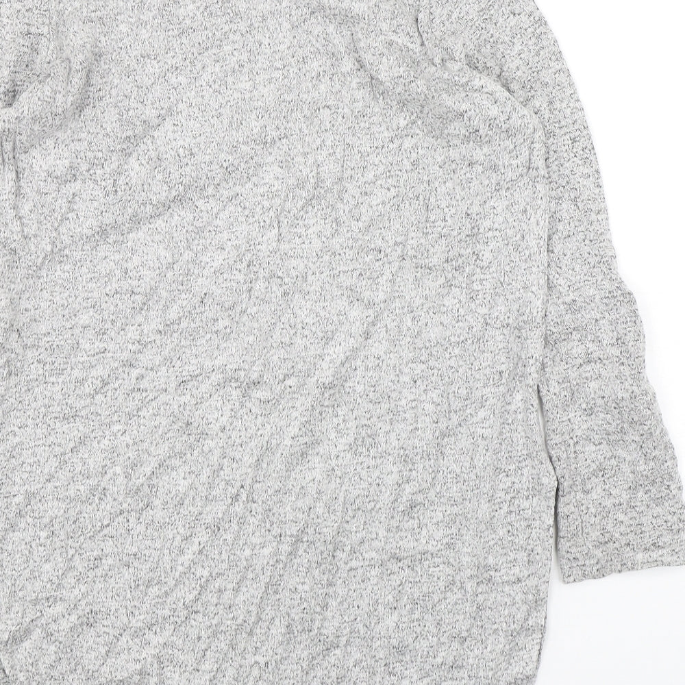 Primark Womens Grey Round Neck  Viscose Pullover Jumper Size 6