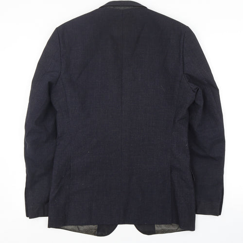 The Spitalfields Clothing Co. Mens Blue  Polyester Jacket Suit Jacket