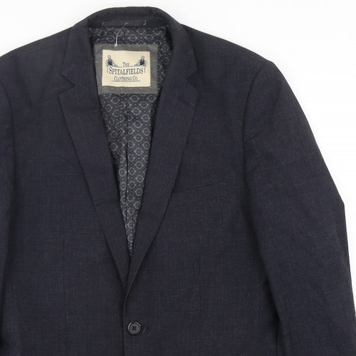 The Spitalfields Clothing Co. Mens Blue  Polyester Jacket Suit Jacket