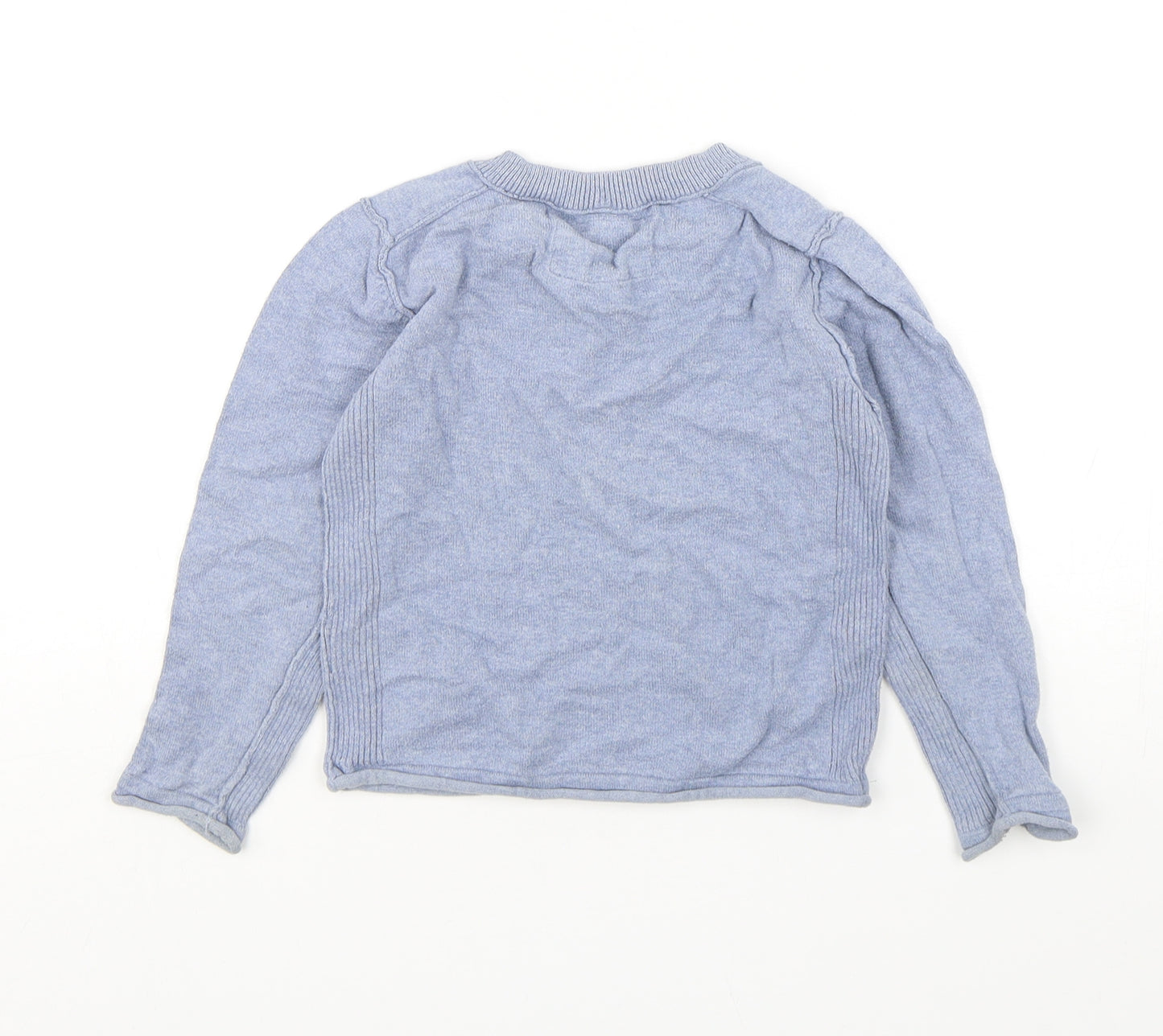 NEXT Boys Blue V-Neck  Cotton Pullover Jumper Size 4 Years