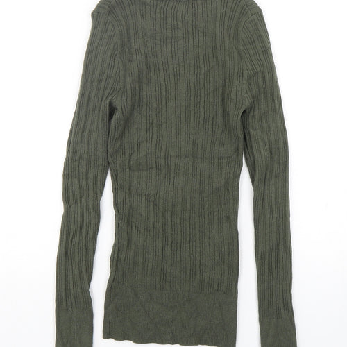 Primark Womens Green Round Neck  Viscose Pullover Jumper Size 4