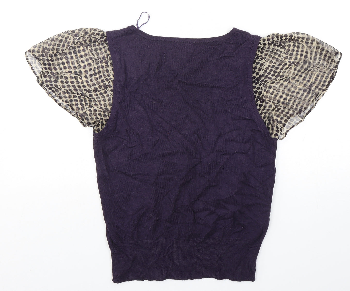 Zingara Womens Multicoloured Round Neck Animal Print Viscose Pullover Jumper Size 14