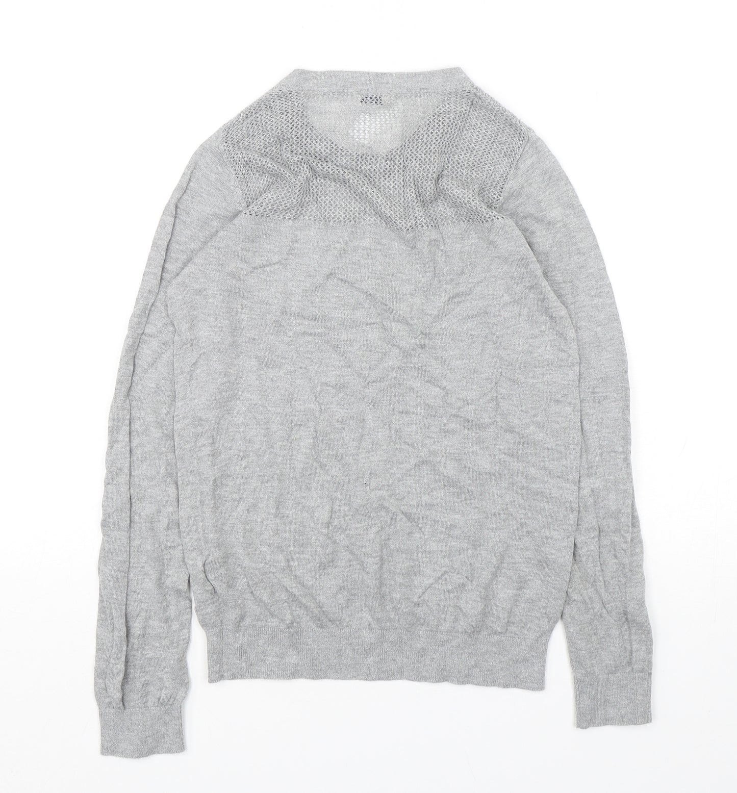 Jack Wills Womens Grey Round Neck  Cotton Pullover Jumper Size 6