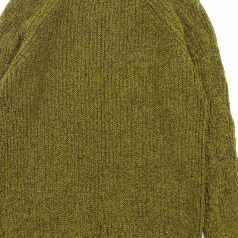 Papaya Womens Green Mock Neck  Polyester Pullover Jumper Size M