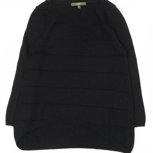 NEXT Womens Black Scoop Neck  Acrylic Pullover Jumper Size 10
