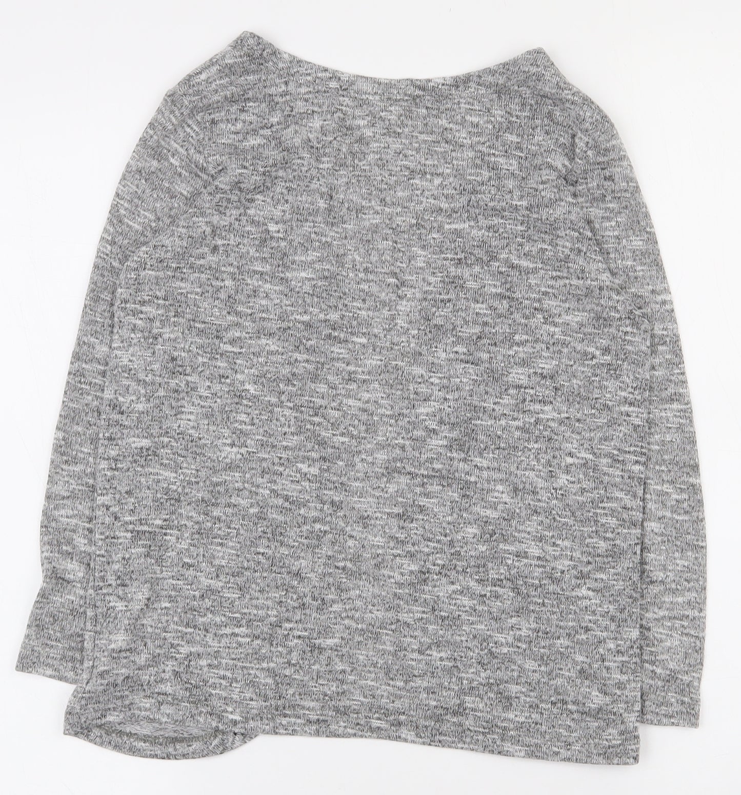 Primark Girls Grey V-Neck  Polyester Cardigan Jumper Size 7-8 Years