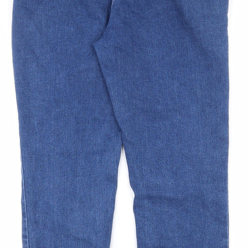 Preworn Womens Blue  Cotton Skinny Jeans Size 30 in L26 in Regular Zip