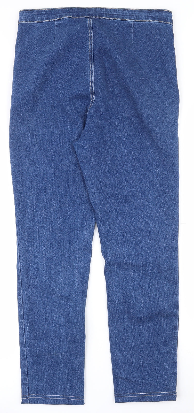 Preworn Womens Blue  Cotton Skinny Jeans Size 30 in L26 in Regular Zip
