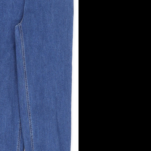 Preworn Womens Blue  Cotton Skinny Jeans Size 30 in L26 in Regular Zip