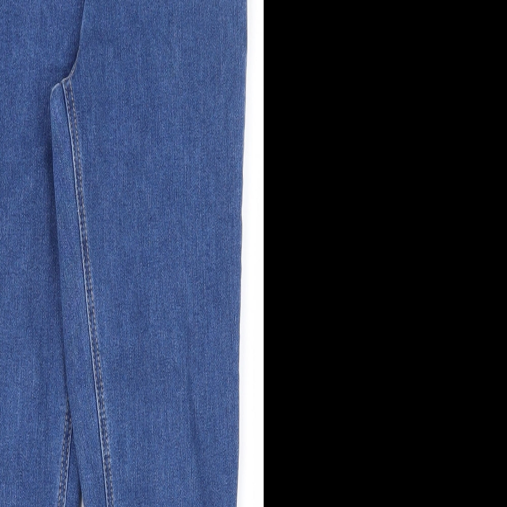 Preworn Womens Blue  Cotton Skinny Jeans Size 30 in L26 in Regular Zip