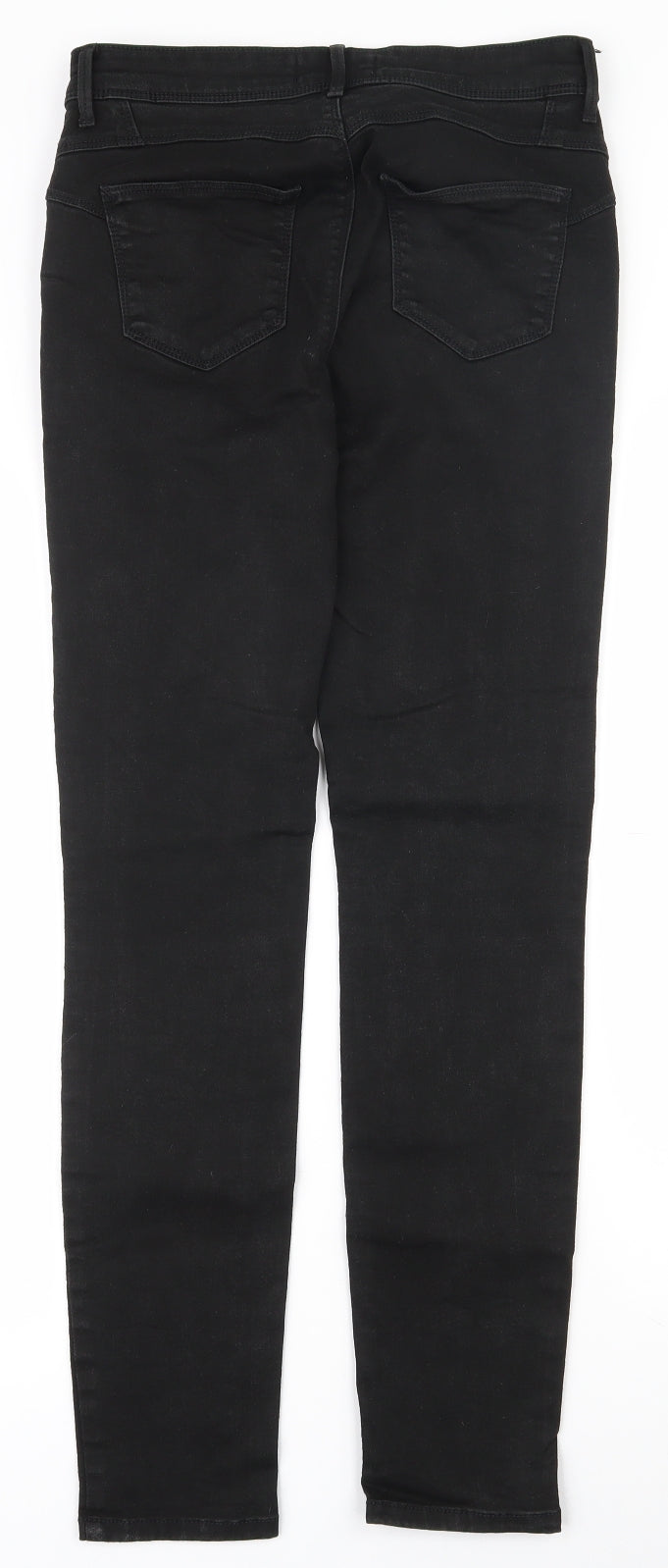 Marks and Spencer Womens Black  Cotton Skinny Jeans Size 8 L28.5 in Regular Zip