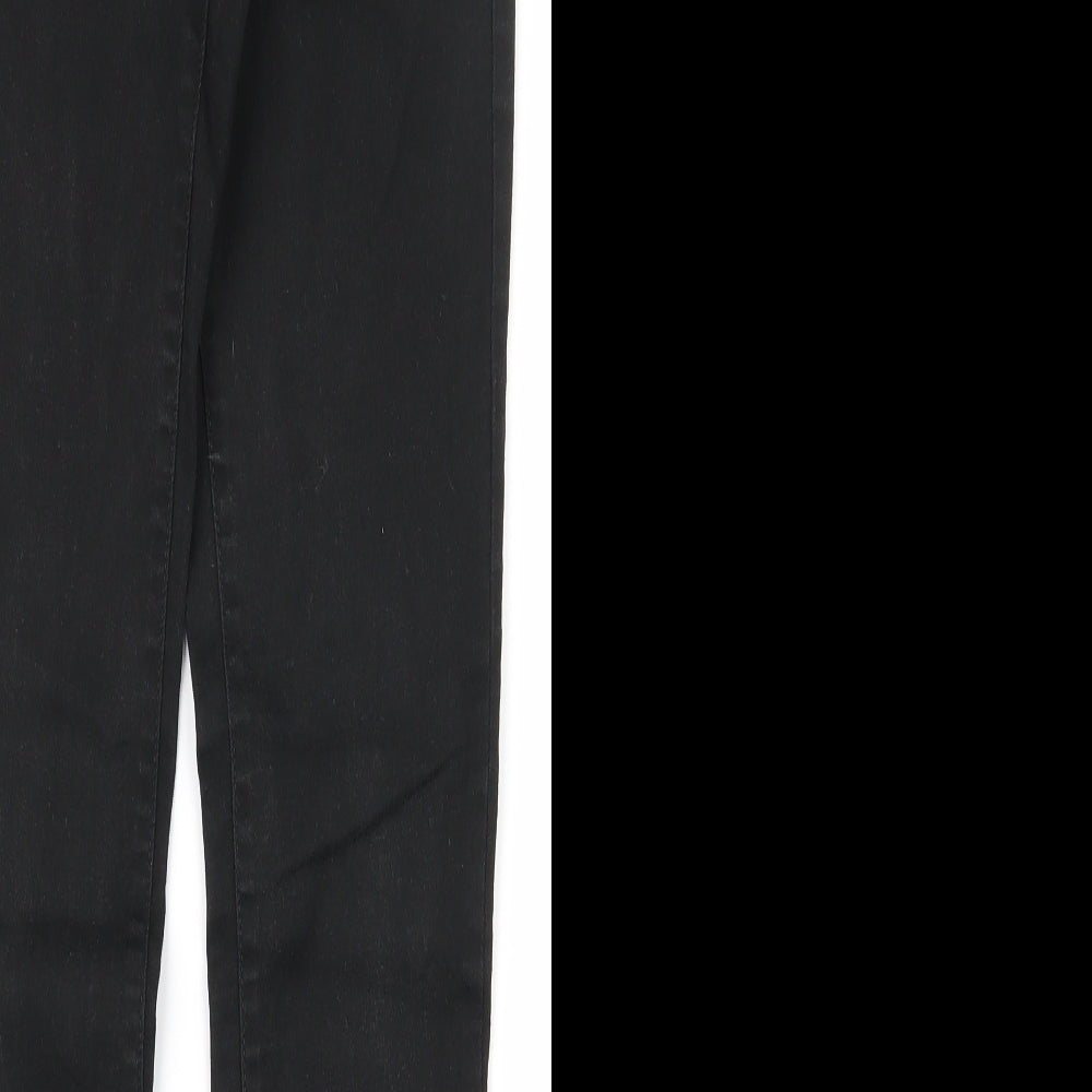 Marks and Spencer Womens Black  Cotton Skinny Jeans Size 8 L28.5 in Regular Zip