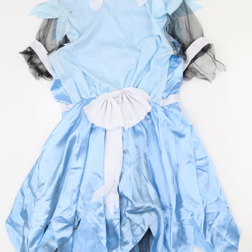 Smiffys Womens Blue  Polyester Fit & Flare  Size S  Round Neck Pullover - Zombie undead nurse fancy dress costume