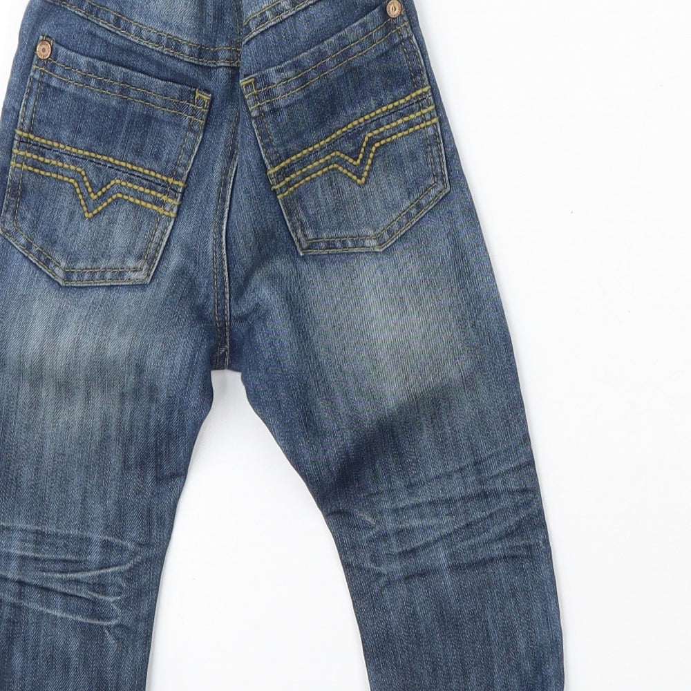 NEXT Boys Blue  Cotton Jogger Jeans Size 12-18 Months  Button