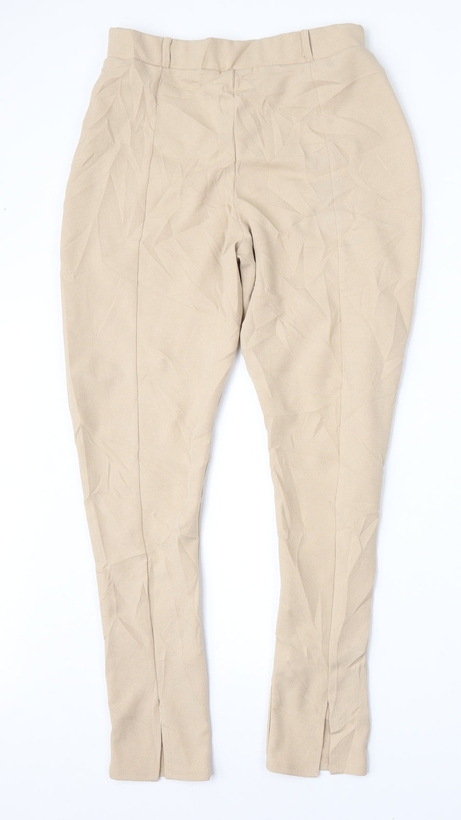 I SAW IT FIRST Womens Beige  Polyester Carrot Trousers Size 14 L28 in Regular