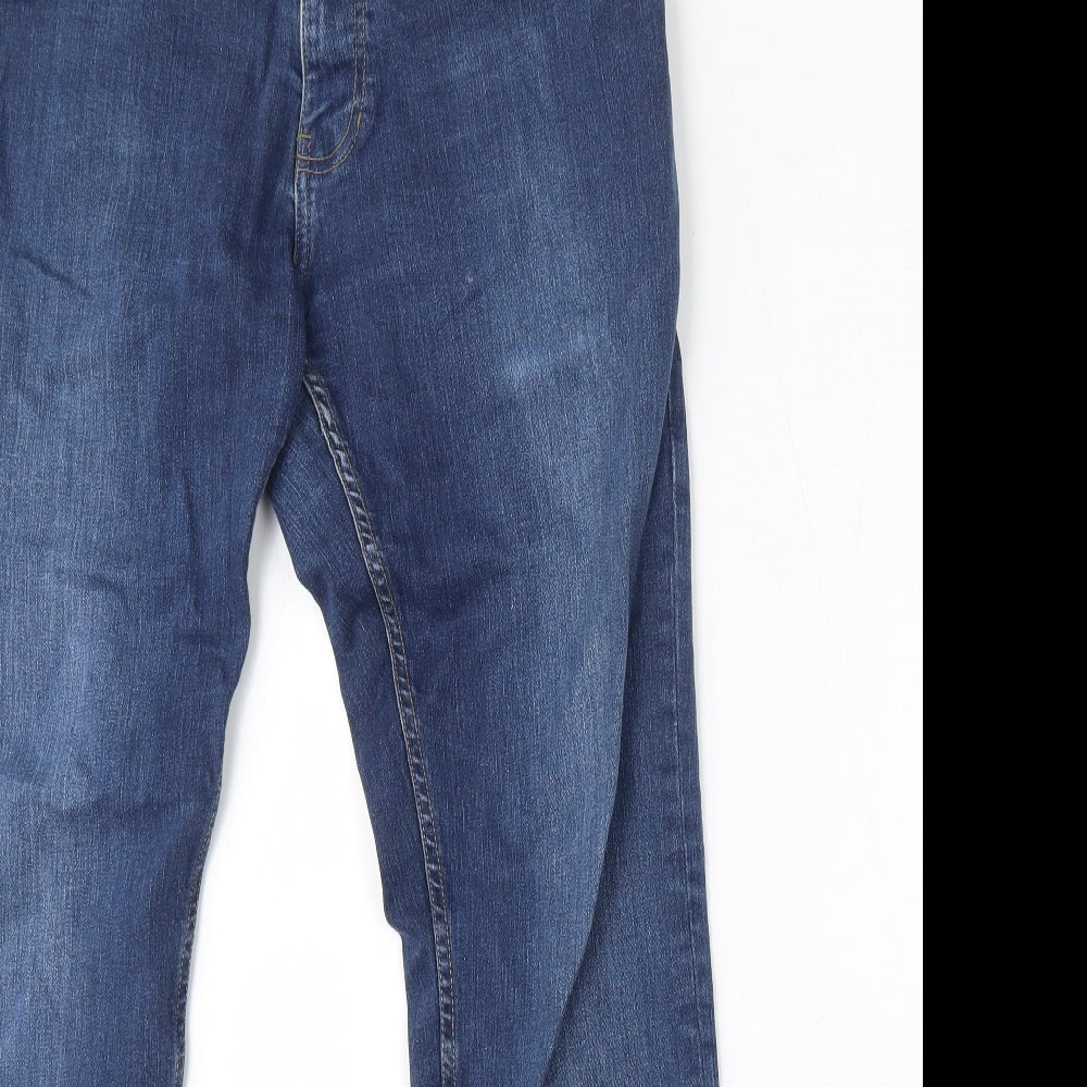 NEXT Mens Blue  Cotton Skinny Jeans Size 34 L32 in Regular Button