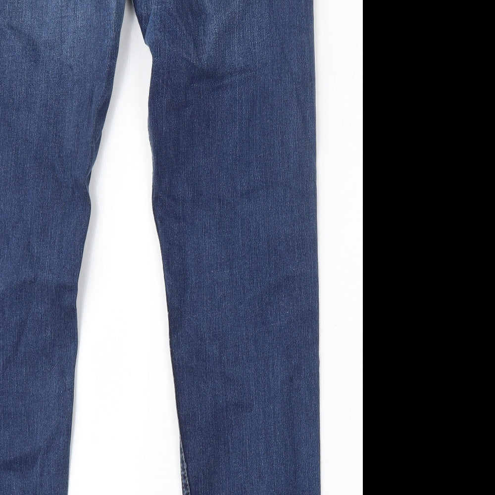 NEXT Mens Blue  Cotton Skinny Jeans Size 34 L32 in Regular Button