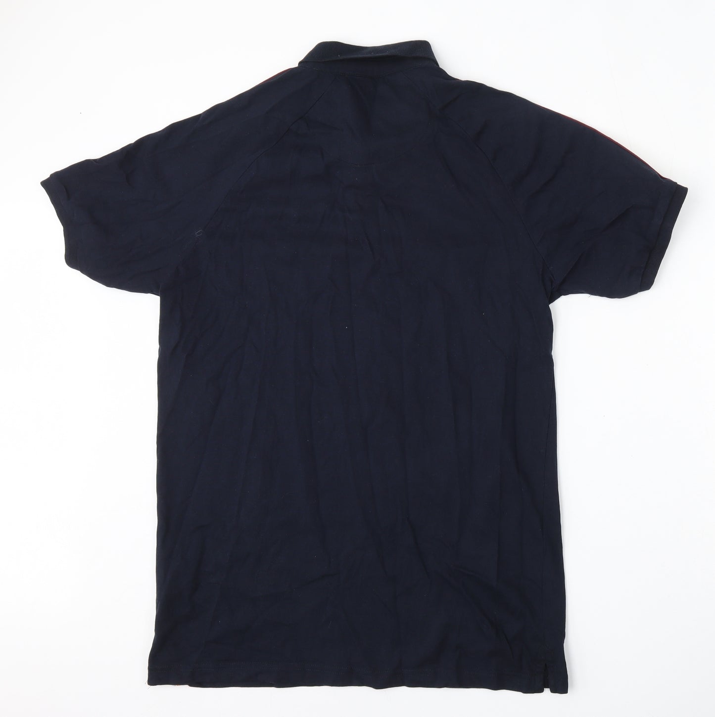 Brave Soul Mens Blue  Cotton  Polo Size XL Collared Button