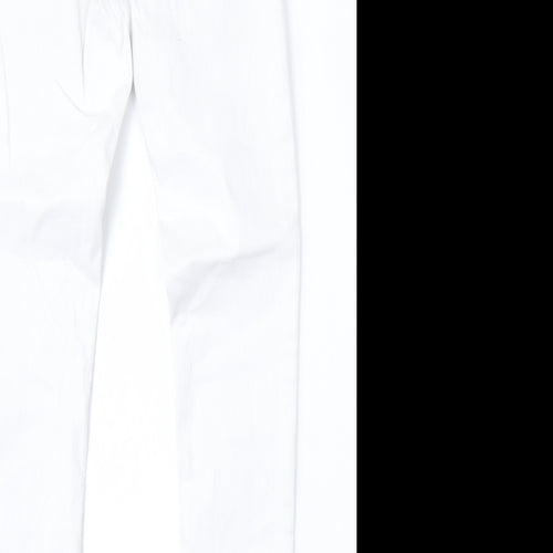Topshop Womens White  Cotton Skinny Jeans Size 25 L28 in Regular Zip