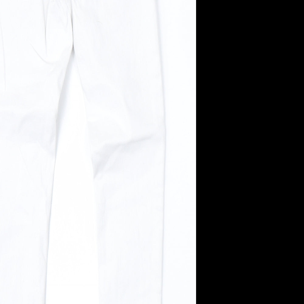 Topshop Womens White  Cotton Skinny Jeans Size 25 L28 in Regular Zip