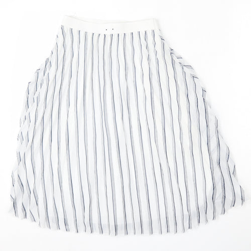 Atmosphere Womens Multicoloured Striped Polyester Pleated Skirt Size 6