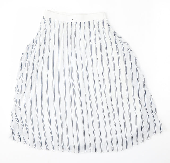 Atmosphere Womens Multicoloured Striped Polyester Pleated Skirt Size 6