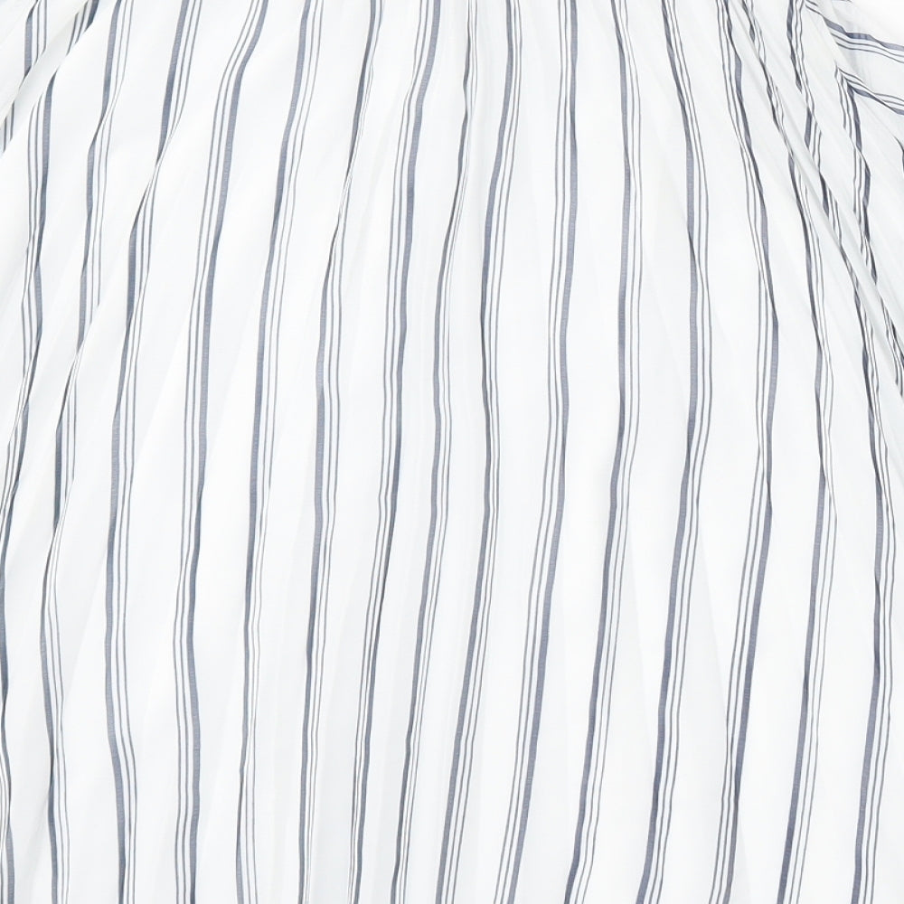Atmosphere Womens Multicoloured Striped Polyester Pleated Skirt Size 6