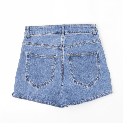 H&M Womens Blue  Cotton Bermuda Shorts Size 6 L3 in Regular Zip