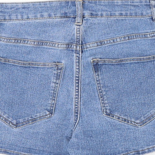 H&M Womens Blue  Cotton Bermuda Shorts Size 6 L3 in Regular Zip