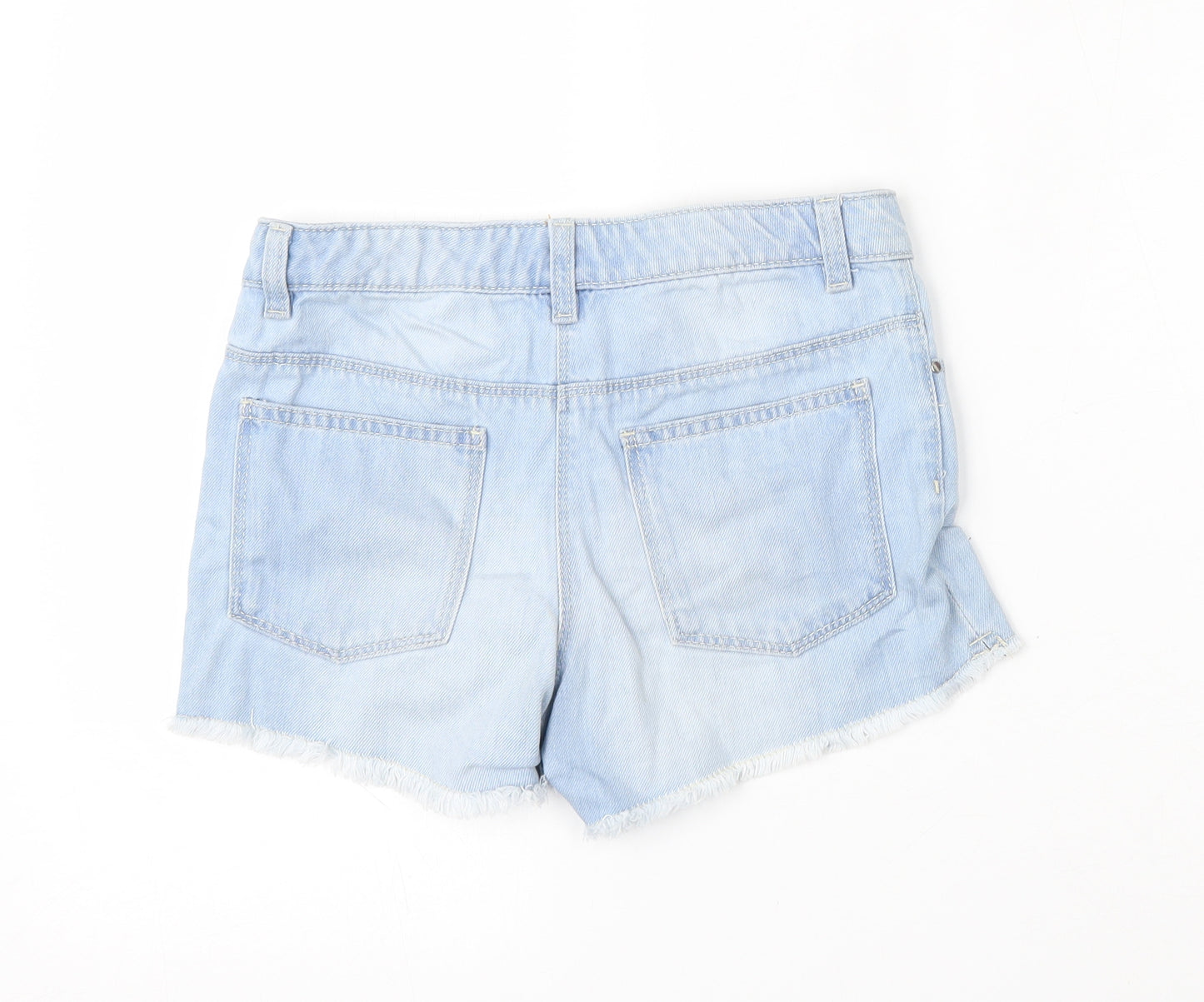 NEXT Girls Blue  Cotton Bermuda Shorts Size 10 Years  Regular Zip
