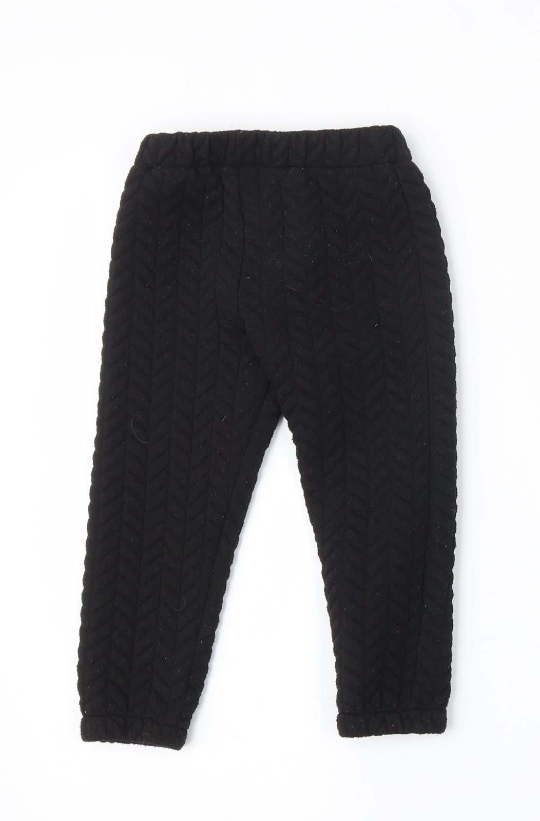 Matalan Girls Black  Polyester Jogger Trousers Size 2-3 Years  Regular