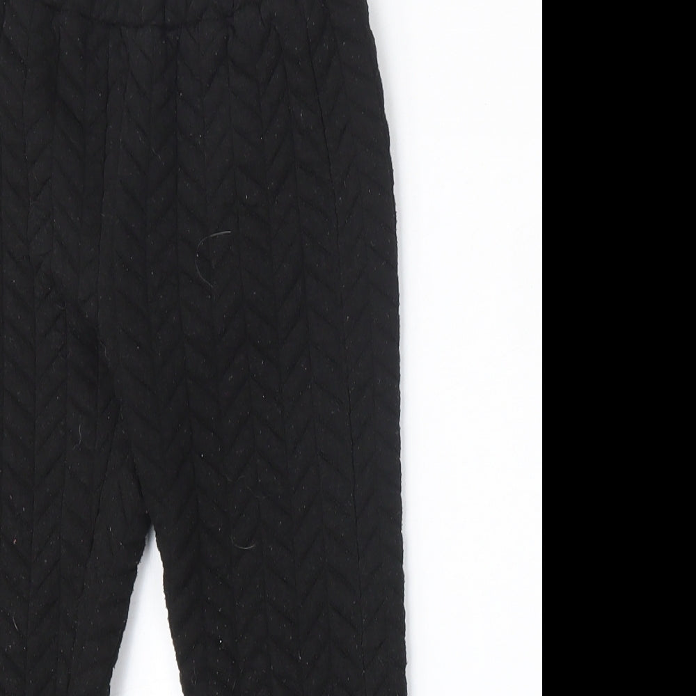 Matalan Girls Black  Polyester Jogger Trousers Size 2-3 Years  Regular
