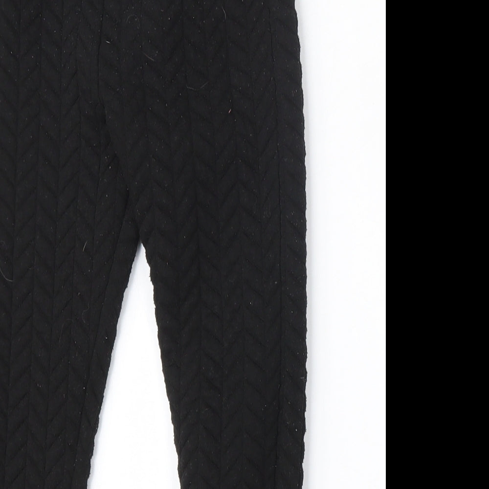 Matalan Girls Black  Polyester Jogger Trousers Size 2-3 Years  Regular