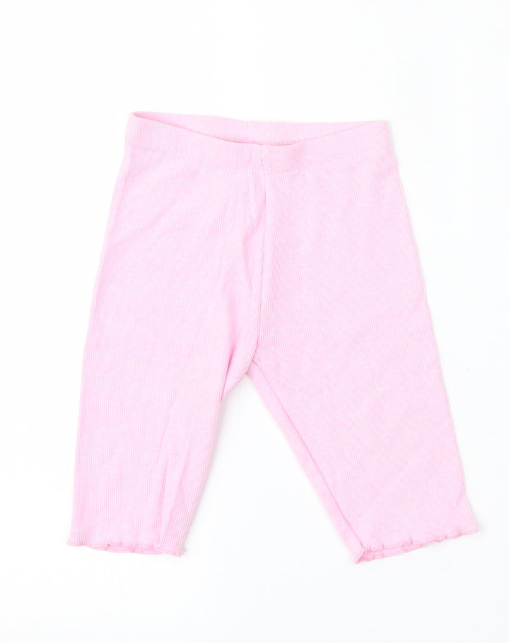 Dunnes Stores Girls Pink  Cotton Jogger Trousers Size 3 Years  Regular