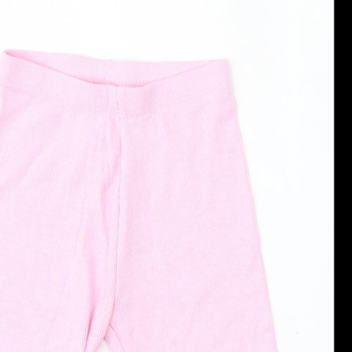 Dunnes Stores Girls Pink  Cotton Jogger Trousers Size 3 Years  Regular