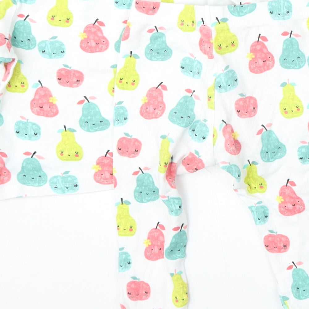 F&F Girls Multicoloured Geometric Cotton Babydoll Lounge Set Size 18-24 Months