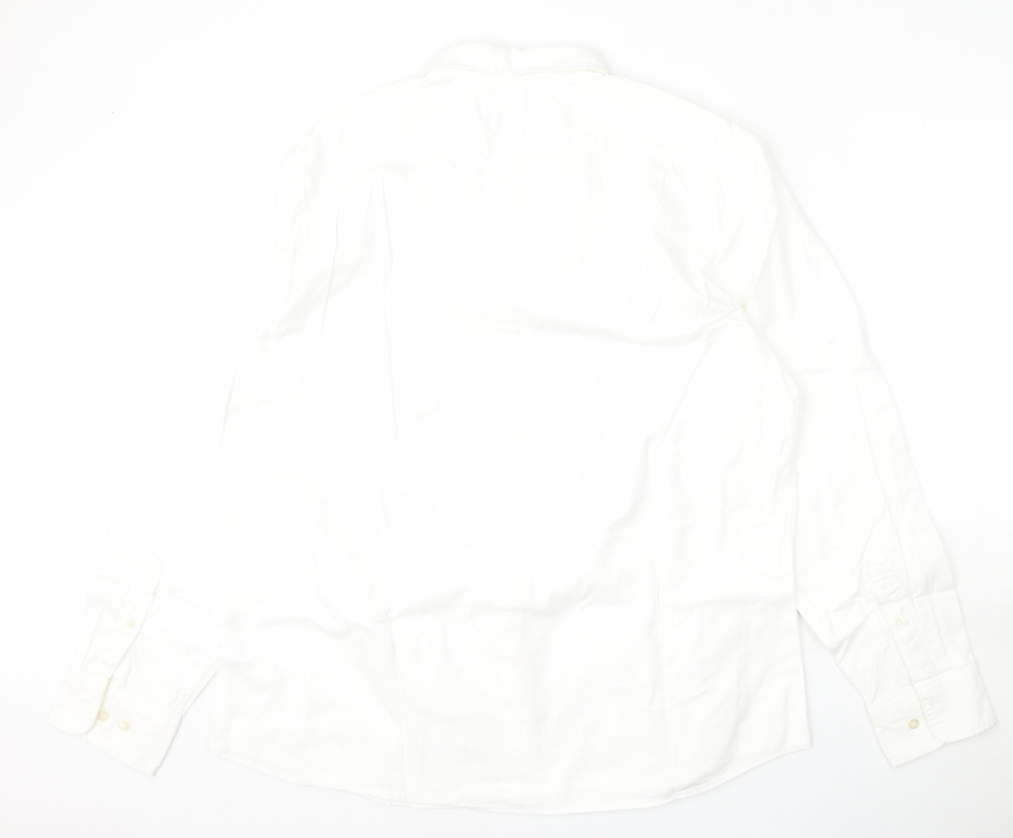 Charles Tyrwhitt Mens White  Cotton  Dress Shirt Size 2XL Collared Button