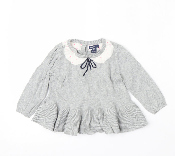 Gap Boys Grey  Cotton Skater Dress  Size 12-18 Months  Round Neck