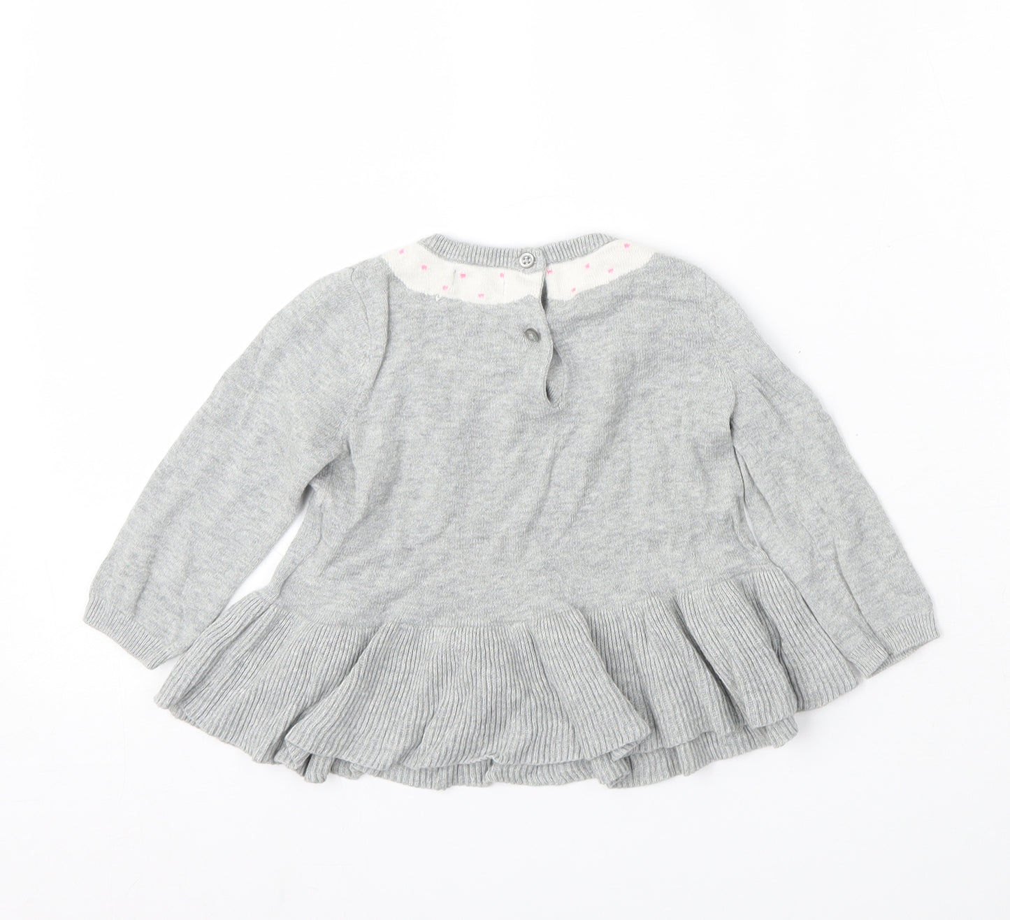 Gap Boys Grey  Cotton Skater Dress  Size 12-18 Months  Round Neck