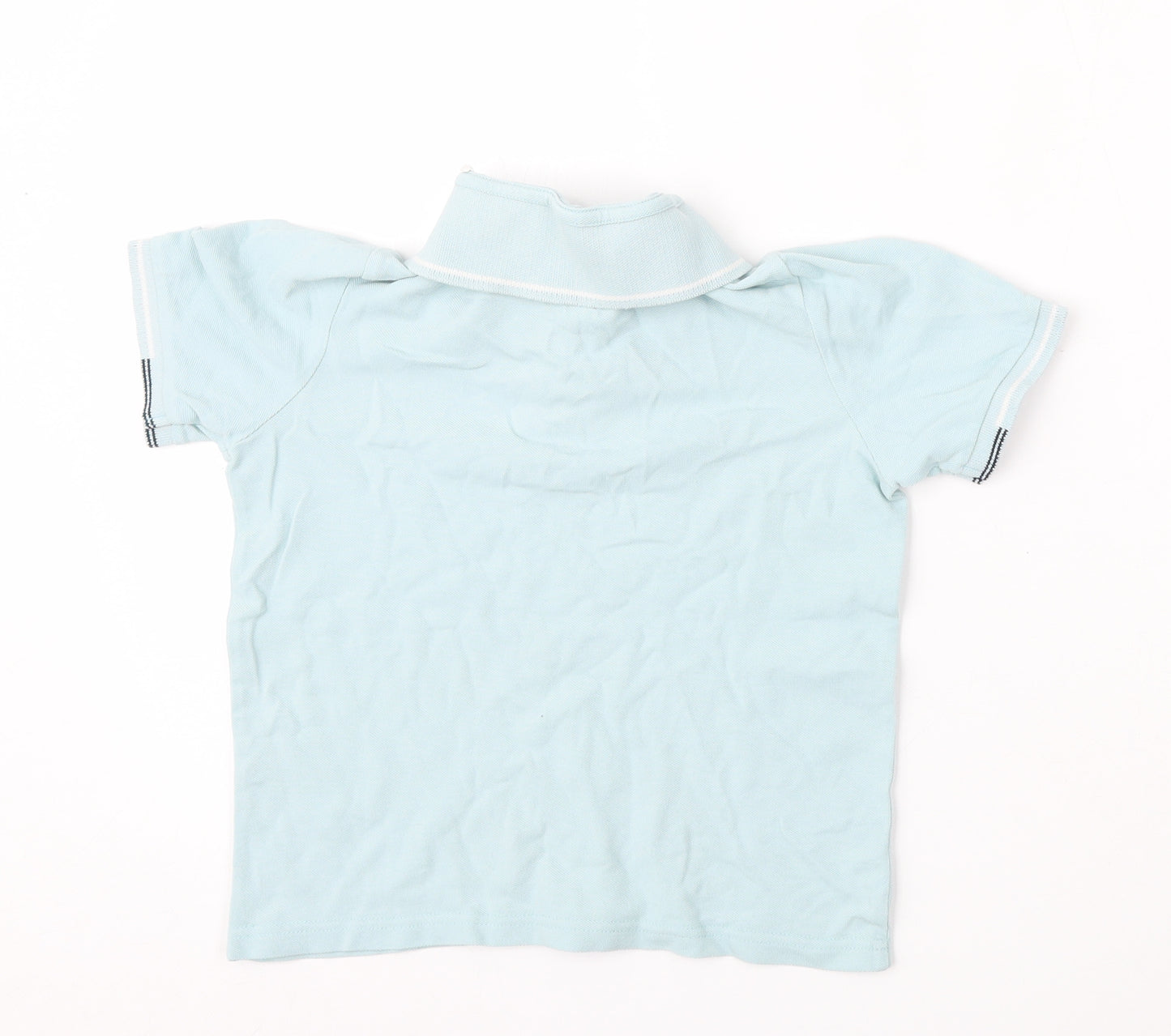 Very Boys Blue  Cotton Basic Polo Size 8 Years Collared Button