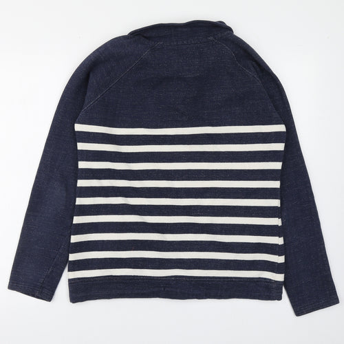 Quba & Co. Womens Blue Striped  Jacket  Size 12  Zip