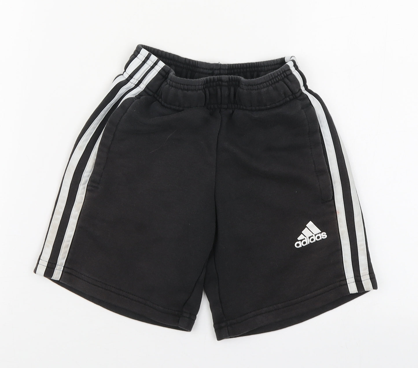 adidas Boys Grey  Cotton Sweat Shorts Size 7-8 Years  Regular
