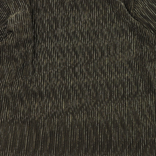 Matalan Womens Gold  Polyester Basic Blouse Size 16 High Neck