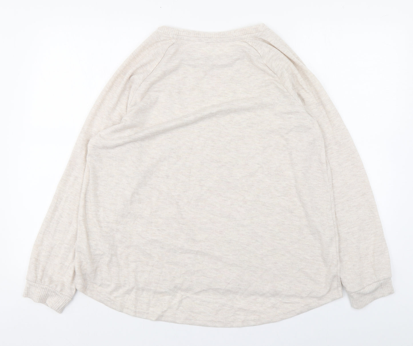 Primark Womens Beige  Polyester Pullover Sweatshirt Size L  Pullover