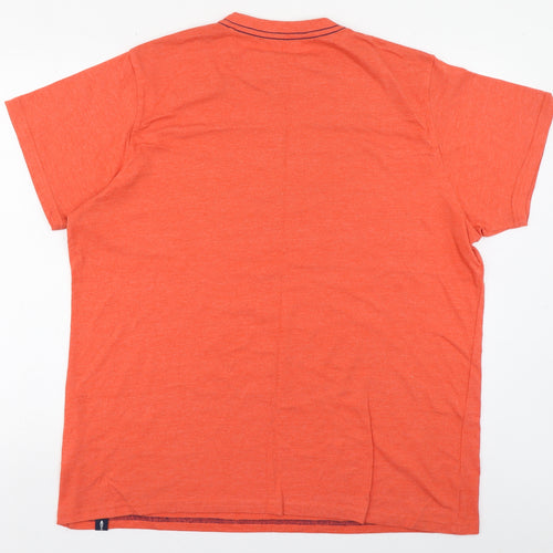 Weird Fish Mens Orange  Cotton  T-Shirt Size XL Round Neck