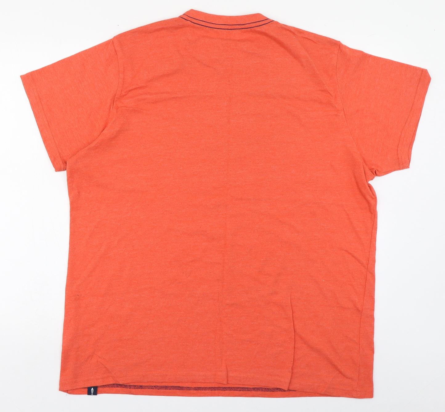 Weird Fish Mens Orange  Cotton  T-Shirt Size XL Round Neck